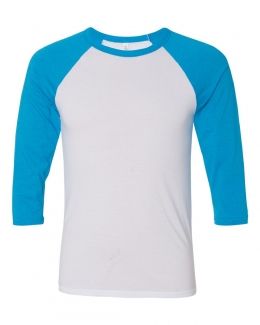 BELLA + CANVAS-Unisex Three-Quarter Sleeve Baseball Tee-3200